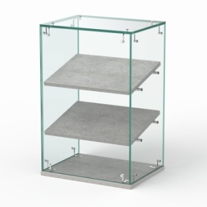 Витрина "СЛАДОСТЬ" №10-О-П для выпечки настольная без дверки ПДСП, Метрополитан Грей