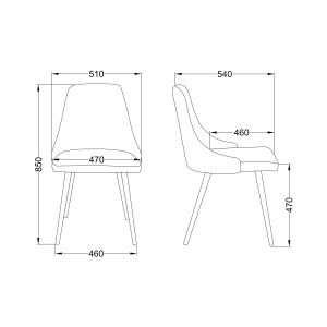 Стул Megan, бежевый, велюр