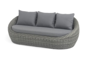 "Барселона" диван из искусственного ротанга трехместный, цвет графитцвет Графит