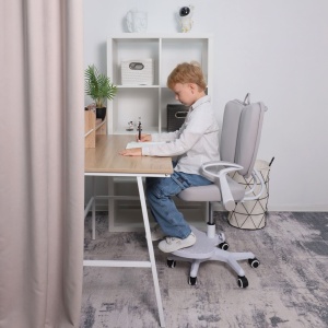 Кресло поворотное Pegas, серый, ткань