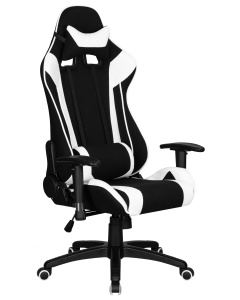 Кресло игровое DOBRIN DALLAS, черно-белая ткань