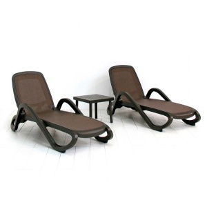 Столик пластиковый для лежака Rodi кофе