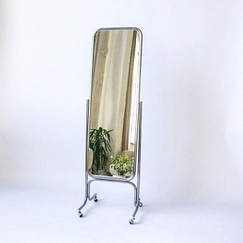 5М-05*(хром) Зеркало прим. напольное с изменением угла, 550Lх1700Hx550Dмм, зерк. полотно 1400х445мм
