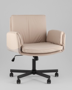 Кресло офисное TopChairs Foldo с откидными подлокотниками бежевое