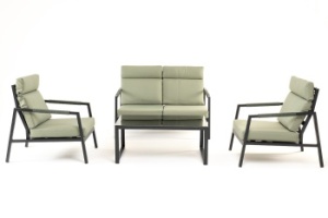 "Лилия" лаунж-зона 4-местная из алюминия, цвет серо-зеленыйцвет серо-зеленый