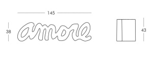 Скамья пластиковая дизайнерская Amore Standard пламенный красный