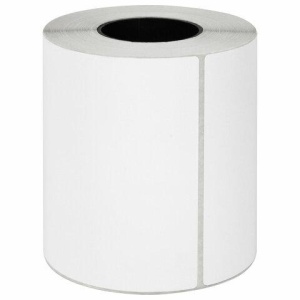 Термоэтикетки ЭКО, 100х150 мм, 300 этикеток в ролике, прозрачная подложка из пленки, 114510