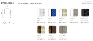 Козырек для лежака Alfa-Eden-Omega-Tropico тортора