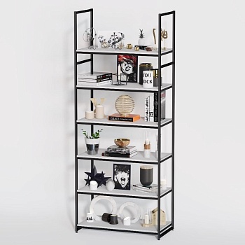 Стеллаж в стиле ЛОФТ A2290-20-ЧБ 220х90х45