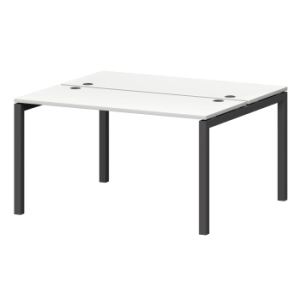 Бенч двойной на металлокаркасе Смарт СМС2-П-18К.120.Пр50 Белый/Антрацит