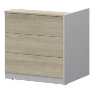 Модуль завершающий высокий левый Ресепшен Смарт СМР-21.10 Белый/Кронберг