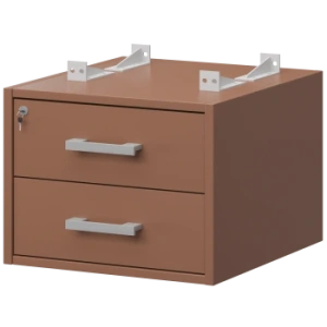 Тумба подвесная для столов на м/каркасе гл.600 мм Арго-М АМТ2-02Ц.60 Терракота/Белый