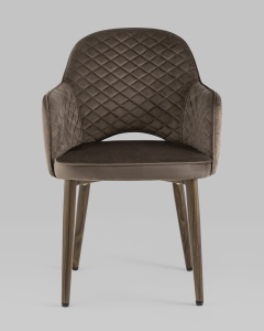 Стул Венера диамант велюр коричневый 2 шт