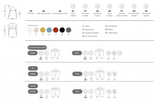 Кресло пластиковое Lady B тортора, терракотовый