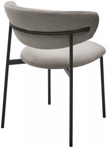 Стул ЛЕОНАРДО H-61 Кварцевый, велюр / черный каркас