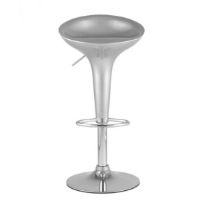 Стул барный Бомба серебристый
