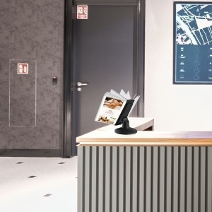 СЮИТА-01.А4Bk.Wt Демосистема настольная вращающаяся черная 10 белых панелей А4