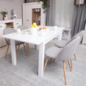 Стул Honnor, светло-серый, ткань, цвет каркаса дуб