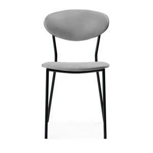 Стул Корсе светло-серый/ черный глянец