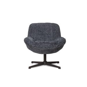 Кресло с кручением Матео, букле биколорный синий