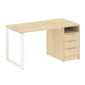 Рабочая станция Metal System Style на металлокаркасе с опорной тумбой БО.РС-СТП-1.1