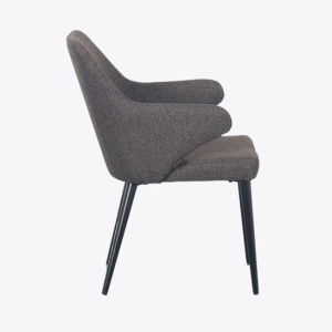 Стул Севилья серо-бежевая ткань ножки черные