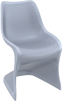 Стул пластиковый Bloom серебристый