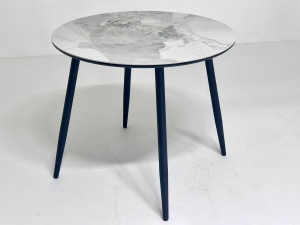 Стол МИЛТОН D89 цвет ПАНДОРА (PANDORA LIGHT 122 BG), керамика / Черный каркас