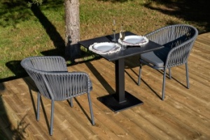 "Каффе" обеденная группа на 2 персоны, цвет "серый гранит"цвет Серый