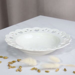 Тарелка глубокая DELICATE LOVE, фарфор, белый, 20,3*3,8см