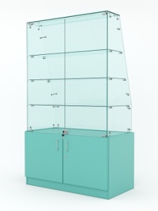 Прилавок "ИСТРА" №115 (с дверками), Тиффани Аква