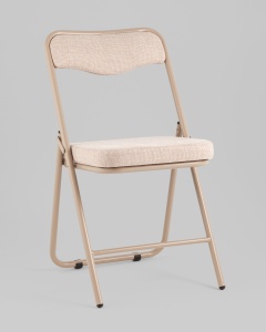 Стул складной Джонни рогожка бежевая каркас бежевый