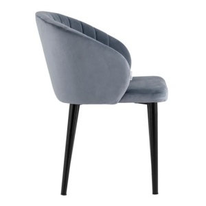 Стул с подлокотниками Шон, велюр серый