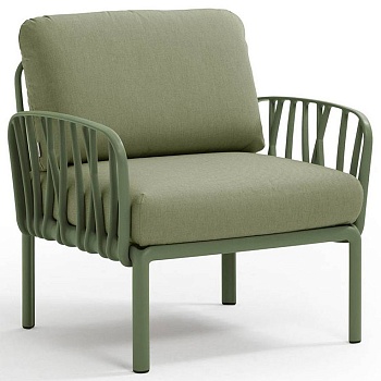 Кресло пластиковое с подушками Komodo Poltrona агава, джунгли