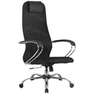 Кресло BRABIX PREMIUM "Ultimate EX-800" хром, плотная двойная сетка Х2, черное, 532911