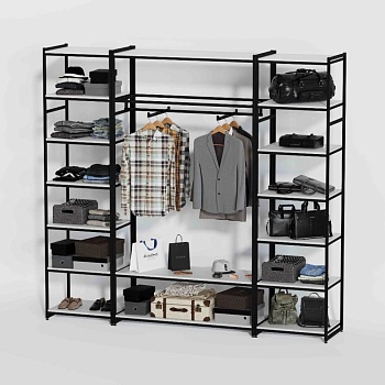 Стеллаж Лофт для одежды КБ-22-20.20.06