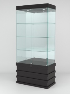 Витрина "ФУРИЯ" №1-2 (задняя стенка - зеркало), Черный