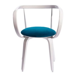 Стул Ува L, голубой/ белый