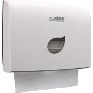 Диспенсер для полотенец LAIMA PROFESSIONAL ECO (Система H2), Z-сложения, белый, ABS-пластик, 606547