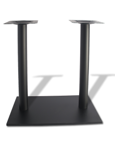 Опора для стола металлическая прямоугольная, черная, для кафе, серия Квадро, модель 4315 эконом