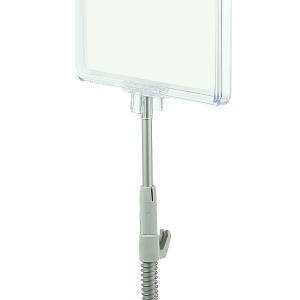 Стойка на проволочную корзину с трубкой CROCS-FIX-T с рамкой PF-A4, цвет прозрачный