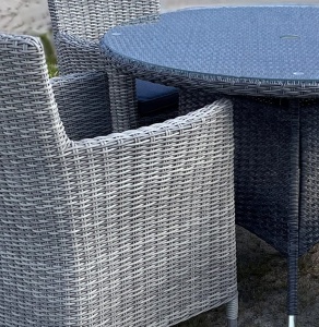 Комплект плетеной мебели AM-395C/T395 Grey (4+1)