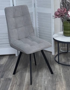 Стул ДАРЛИНГ 360 град. поворот. цвет B22 Серый, велюр / черный каркас