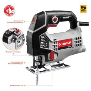 Лобзик сетевой, 850 Вт, 3000 ход/мин, глубина реза 80 мм, ЗУБР Л-710