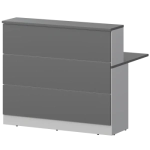 Модуль приставной высокий Ресепшен Смарт СМР-24.12 Белый/Графит