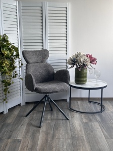 Стул ВАРДИ (VARDY) 360 град.поворот. Темно-серый  букле XD841-16 / Серый, ®DISAUR