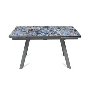 Стол раскладной Стоун (140+40+40), керамика глянцевая Lemurian blue