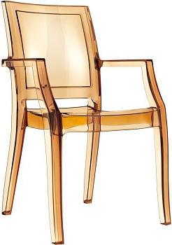 Кресло прозрачное Arthur янтарный