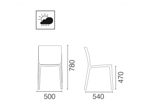 Стул пластиковый Evo-S белый