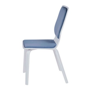 Стул Бертран голубой, каркас белый